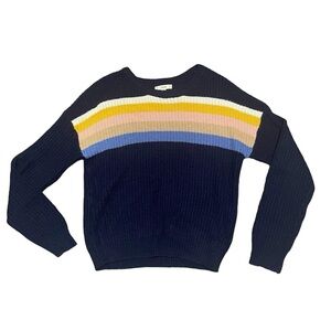 Striped navy knit sweater